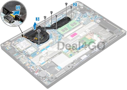 Ventilateur CPU Dell Latitude 7380 remplacement refroidisseur P28s - 3