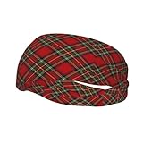 Royal Stewart Tartan Cross Plaid Fashionable Sports Decorative Sweatband Cloth Sports Towel Headband