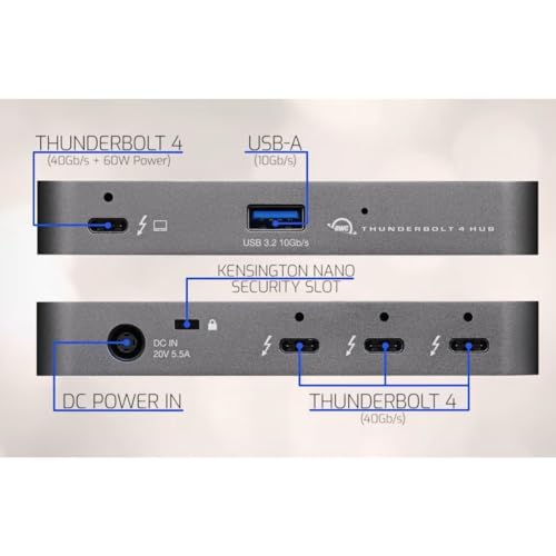 OWC Thunderbolt HUB with 4 X Thunderbolt 4 and 1 X USB-A by OWC - Image 3
