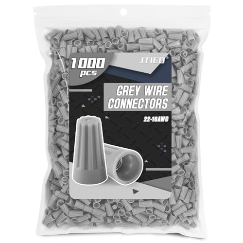 Conectores de cable gris AWG 22-16 surtido de 1000 tuercas aislantes