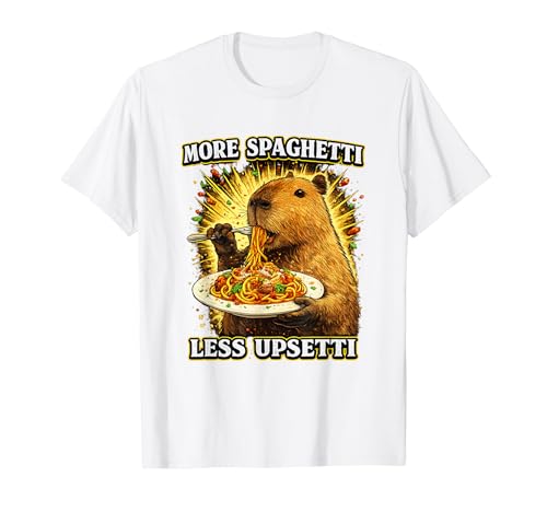 More Spaghetti Capybara Less Upsetti Capy Lover �p�X�^ T�V���c