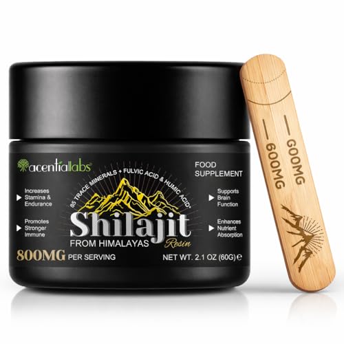 Shilajit Puro del Himalaya – Resina Natural Premium con Ácido Fúlvico y Minerales – Energía, Vitalidad y Bienestar – 60 g de Auténtica Resina de Shilajit.
