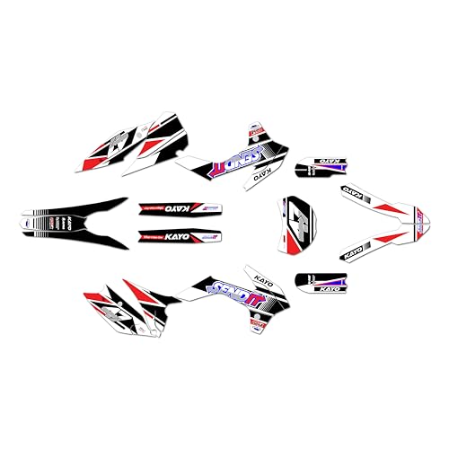 Kalair GFX Graphics Kit for Kayo K2 230 (2021+) FRESH Series Red 21 Mil - Pro Edition - Dirt pit bike motorcycle stickers, dirtbike racing automotive decal motocross accessories no-plastics