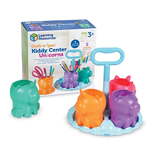 Plateau de rangement enfants Learning Resources Licornes 5 pièces