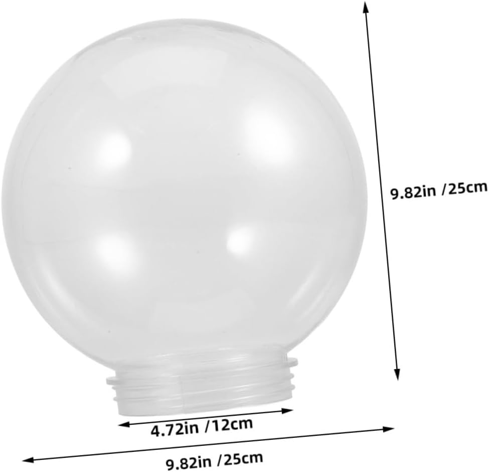 Acrylic Globe Lampshade Replacement for Ceiling Pendant Light Diameter Fitter Opening Weather-resistant Easy to Install for Outdoor Lighting Fixtures