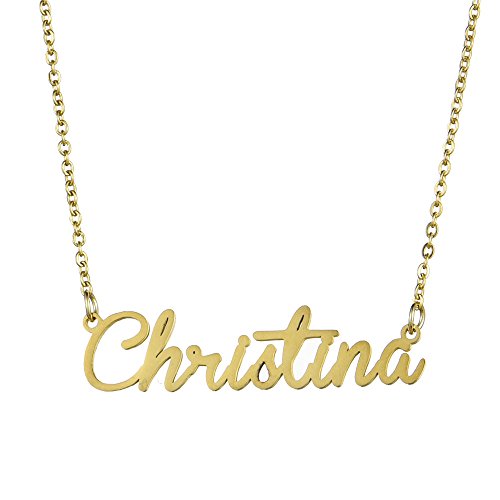 Name Necklace Cursive Font Made with 
