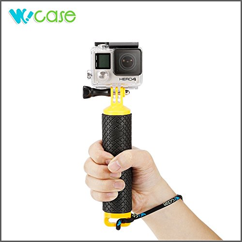 WoCase GoPro Handler DualFloat Floating Handle Hand Grip for GoPro HERO4 HERO3+/3/2/1 Cameras for ALL water sports (Scuba Diving Compatible/Storage Compartment/Lost Preventing Wrist strap/Portable with Carabiner) - Thumbnail 6