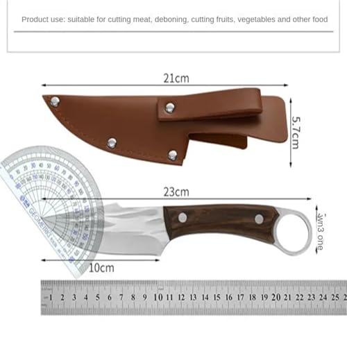 Image of Wizbiz 4 Inch Meat Cleaver Knife for Kitchen Chooping Knife High Carbon Stainless Steel Ultra Sharp Blade with Wooden Handle for Chicken Mutton Vegetables Cutting Tool