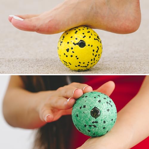 M.S.Lemberg® Faszienball 2er Set [6cm & 8cm] - Massageball für gezielte Selbstmassage der Faszien - Fuß, Rücken, Nacken, Schultern, Beine - Faszienkugel Massagekugel Massage Ball klein 3