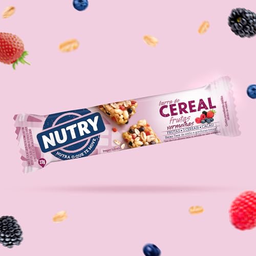 Nutry Display Barra De Cereal Frutas Vermelhas - 22G - Display 24 Unidades