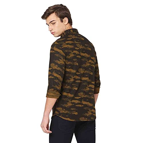 Image of Spykar Men's Printed Slim Fit Shirt