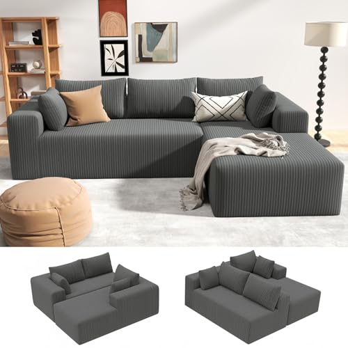 Mvpipi L-Shape Boneless Couch 105