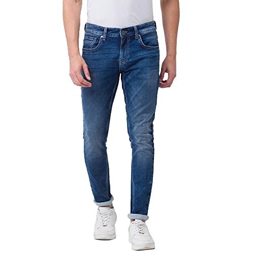 Image of Spykar Men's Skinny Fit Low-Rise Casual Jeans