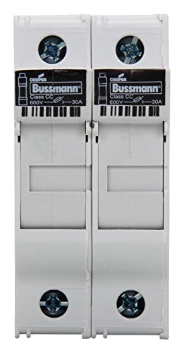 EATON BUSSMANN SERIES CHCC2DU Fuseholder, DIN Rail, 600V, 30A, Class CC, 2 Pole