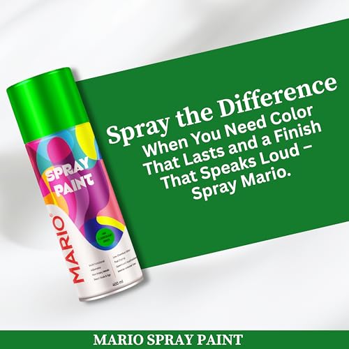 Image of Mario Spray Paint - 1003 Fluorescent Green (400ml) | Neon Green Spray Paint for Bikes, Helmets, Walls & Creative Projects