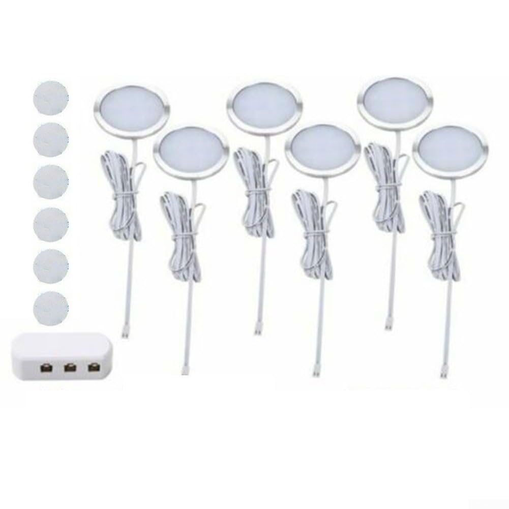 Under Cabinet Lights Kit, LED Under Cupboard Kitchen Lights, Energy-Saving Under Cabinet Light Fits for Kitchen, Closet, Counter, Cupboard, Shelf, Wardrobe and More(White)