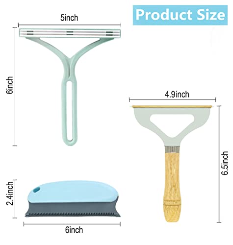 Eramong 3 Pack Pet Hair Remover, Lint Remover, Portable Dog Cat Hair Remover, Lint Cleaner Brush, Reusable Lint Shaver And Carpet Scraper For Clothes, Fuzz, Couch, Dust, Car Mat, Hairball #TOP4