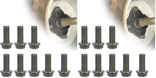 Image of RUTU 8pcs M10 x 1.25mm Bolt M10-1.25 x 25mm Hex Head Flange Bolt for Most Brands of ATV UTV Quads 4 Wheeler Go Karts Flanged Hex Screws - 8pcs (Pack of 2)