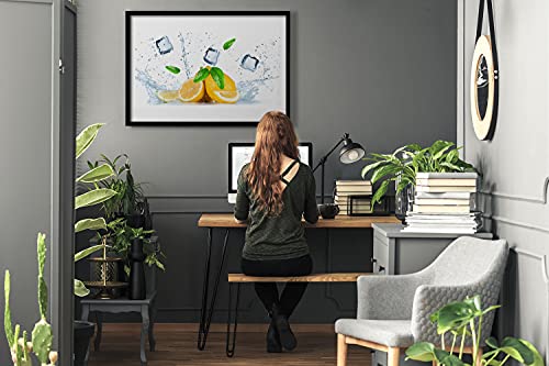 Affiche avec cadre pour masquer un mur vide salon cuisine déco 70x50 cm