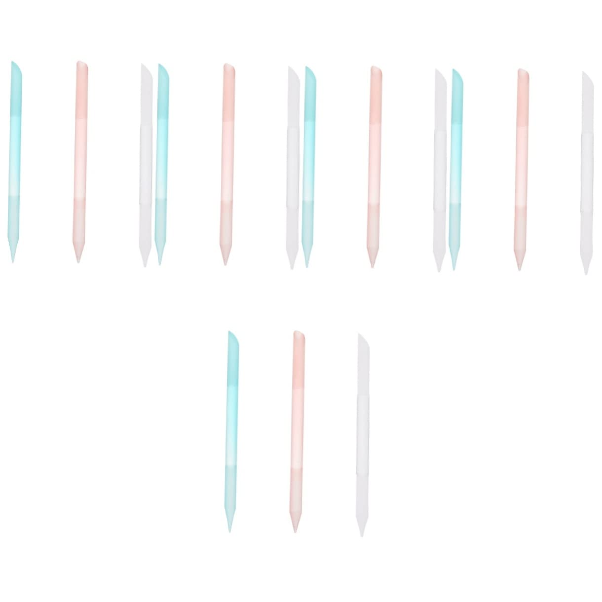 Beavorty 15piezas Limadores De Vidrio Cilíndricos Para Manicura Herramientas De Pulido De Uñas Limadores De Uñas Coloridos Transparente Accesorios De Belleza Portátiles y Prácticos