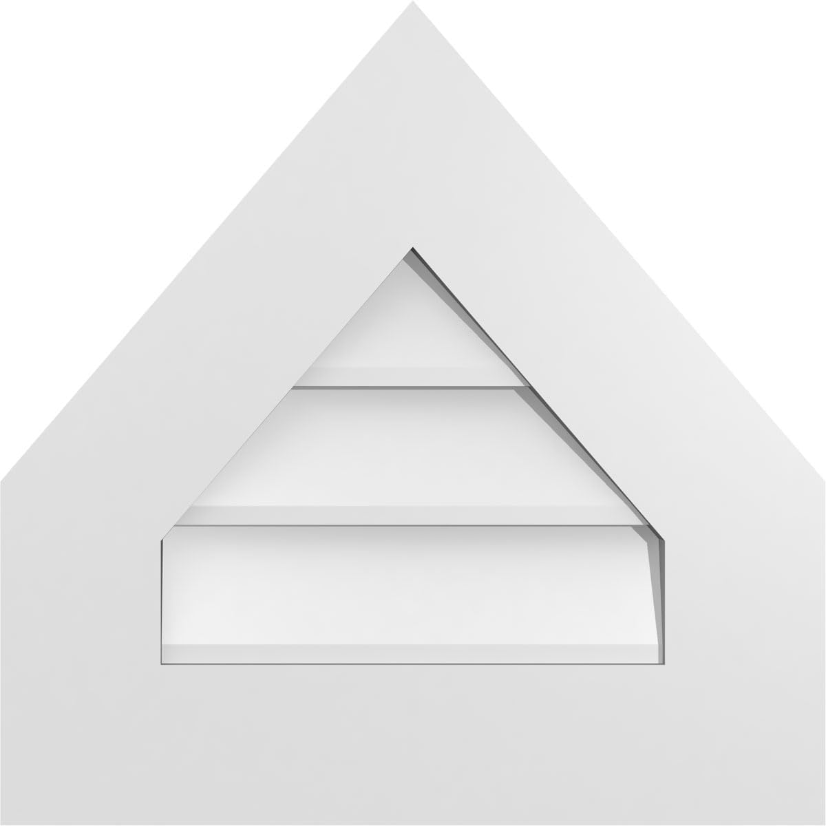 GVSPE18X1801SN-14 Peaked Top Standard Frame, Primed Tan Signature Series Surface Mount Gable Vents, 18-in. W x 18-in. H