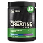 Optimum Nutrition Micronised Creatine Powder Flavoured, Blue Raspberry – 3 g creatine monohydrate per Serving, Muscle Fuel for high Intensity Training, 360 g, 80 Servings – Performance Support