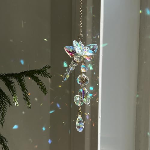 Atrapasueños de libélula para ventanas con cristal de 30cm 6