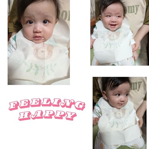 EverGrow Trade Angad Creations Disposable Baby Bibs Individual Wrapped Travel Bibs Waterproof Food Catcher for Toddlers Girls Boys Feeding 24 Count, Mix Prints4
