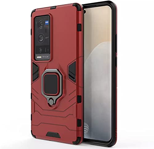 zivite Vivo X60 Pro Plus Defender Case | Rotating Ring Holder & Kickstand in-Built | Military Grade Armor | Bumper Back Cover for Vivo X60 Pro Plus (Red) (B09BM4B29L) Amazon Price History, Amazon Price Tracker