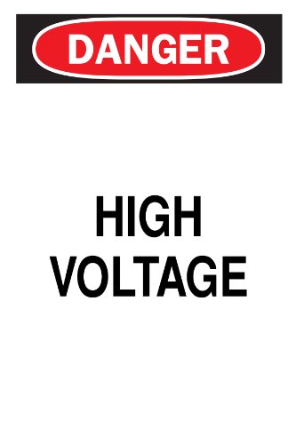 Panneau de danger High Voltage autocollant de sécurité industrielle 35x25cm