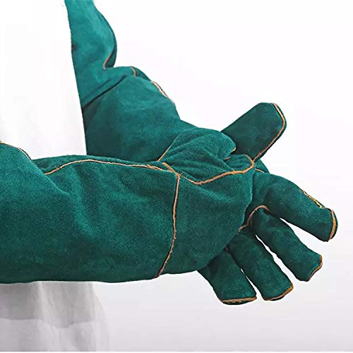Bissfeste Handschuhe für den Umgang mit Tieren, PeSandy 60 cm/ 23,6 Zoll Anti-Biss Arbeitshandschuhe zum Schweißen, Pflegen, Umgang mit Hund/ Katze/ Vogel/ Schlange/ Papagei/ Eidechse/ Reptilien