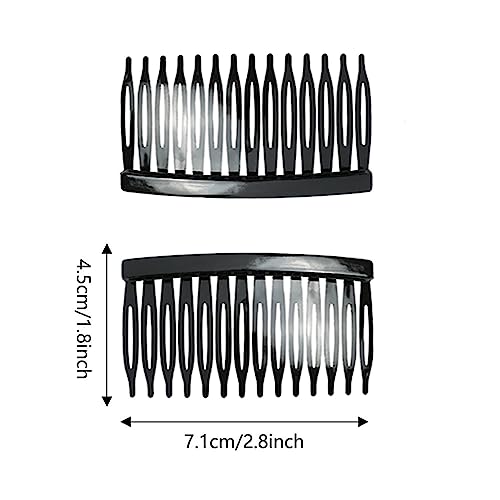 Lukpow 26 Pack Black Plastic Hair Side Combs 14 Tooth Plastic Bridal Combs Diy Headdress Accessories Suitable For Ladies Girls Wedding Bridal Veil Updo Hair Headdress thumb #3
