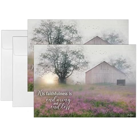 Shared Blessings Summer Sunrise 2 Count Religious Praying for You Greeting Card, King James Version Scripture, Christian Greeting Card with Envelope Cover