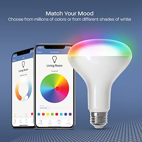 Feit Electric BR30/RGBW/CA/AG Smart Flood Light Bulb,2.4Ghz Wifi Color Changing And Dimmable thumb #2