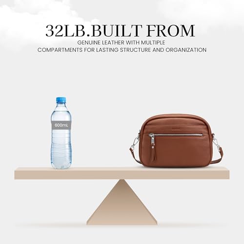 Image of befen Genuine Leather Crossbody Bags for Women, RFID Leather Purses
