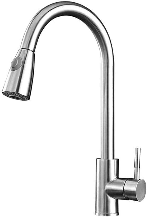 Robinet de cuisine avec douchette mitigeur eau chaude et froide durable