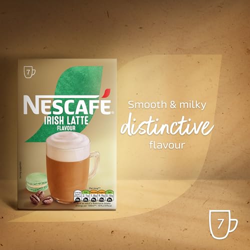 Image of NESCAFE Irish Latte Instant Coffee 7 Sachets, 100percent Responsibly Sourced Coffee Pack of 1
