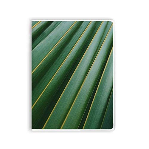 Carnet de notes souple motifs feuilles vertes pour l'écriture et le dessin au quotidien