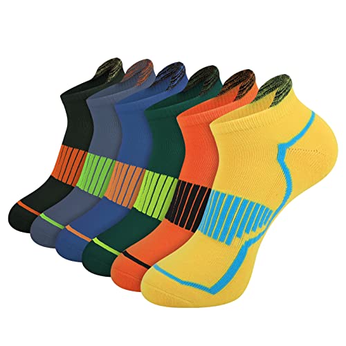JOYNÉE Mens Low Cut Casual Socks 6 Pack Men Comfort Cushioning Ankle Athletic Socks