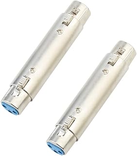 iYueMps XLR Adapter XLR Female to Female 3Pin Extend Adapter for Audio Microphone (2 x XLR Female to Female)