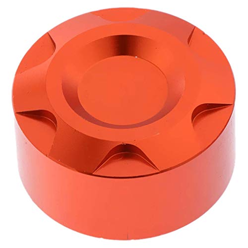 Tenlacum CNC Aluminium-Ölabdeckung, hintere Bremsflüssigkeitsbehälterkappe für KTM Duke 125 200 390 RC 125 390 (Orange)