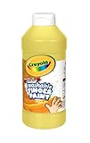 Crayola Fingerpaint, Yellow, 32 Ounces, Washable Kids Paint, Ages 3+, Quart