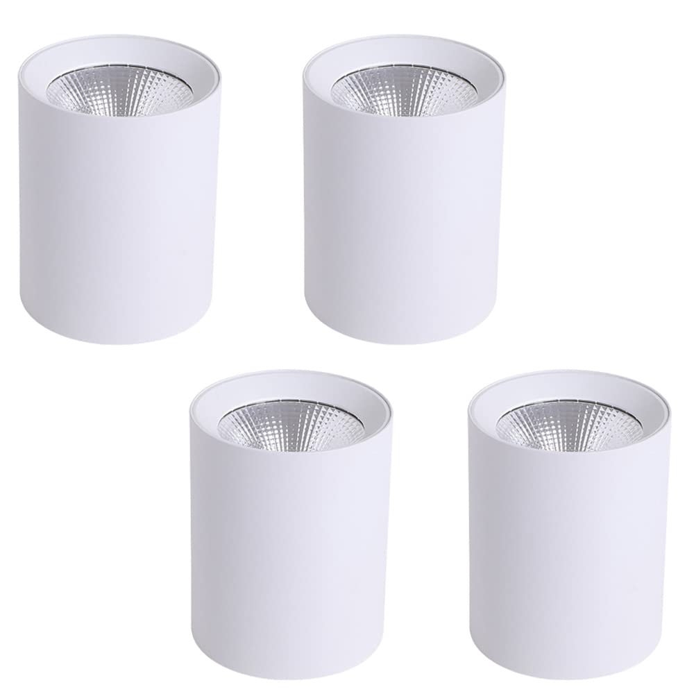 YNBSHGAA 4 Pcs Mounted COB Downlights 7W 15W 24W Round COB LED Ceiling Spot Lights AC90-260V LED Lamp Indoor Lighting Simple Retrofit Installation - No Flicker,A24w-6000K