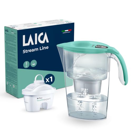 LAICA Stream Line bi-flux healthexpert Caraffa Filtrante - 2,3L Verde Acqua