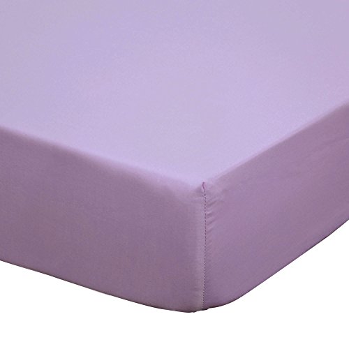 Zoe Solid Purple Cotton Crib Fitted Sheet