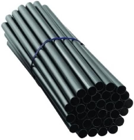 100 Pitillos Gigantes Negros Lisos 10" Anchos para Bebidas miniatura 1