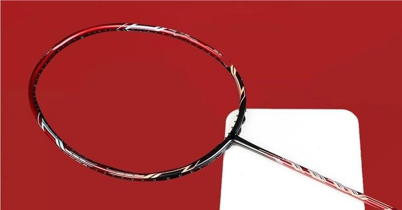 Badminton Set Raqueta de bádminton Duradera Fibra Carbono for Hombre y Mujer, Control Profesional la Pelota, Ultraligera, 10 Unidades, 50 g