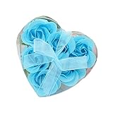6Pcs Seife Rose Blume Flora Duft Seife Rose Soap Flower Plant ätherisches Öl Seife, Geschenk für...