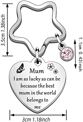 QMVMV Mum Gifts Mum Keyring from Daughter Son Birthday Christmas Thanksgiving Mother's Day Gifts for Mother Mama Mummy