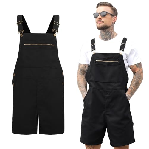Giftdigger Black Overalls for Men Work Overalls Work Bib Coveralls Black Denim Overall Fishing Overall Painters Coveralls Men Women Denim Jumpsuit L